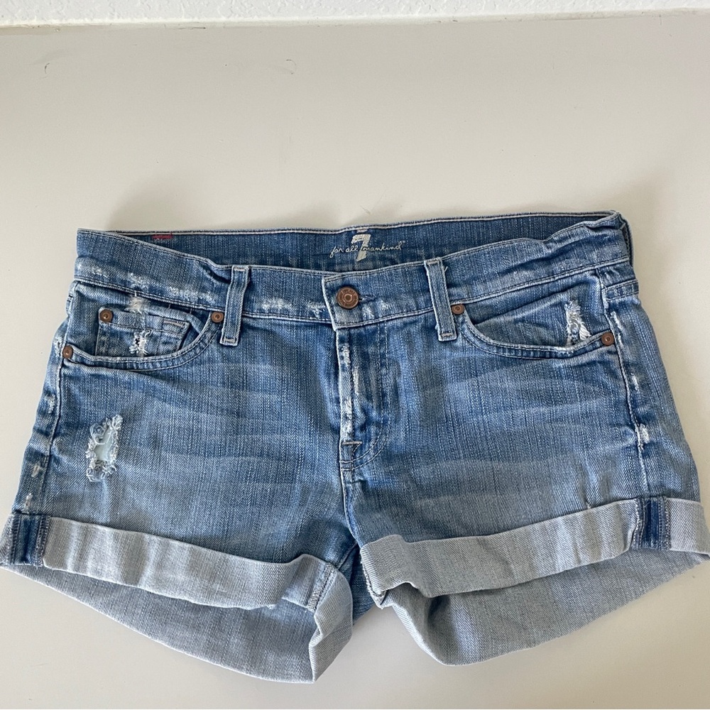 7 For All Mankind Soft Denim Shorts